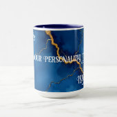 Mug Collection de marbre Royal Blue Gold (Centre)