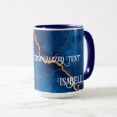 Mug Collection de marbre Royal Blue Gold (Devant droit)