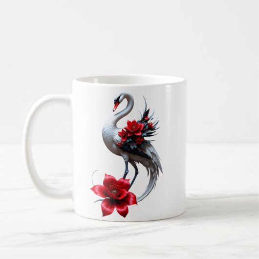 Mug Collection de mariage Elegant Cygne Blanc (Gauche)