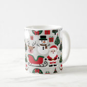 Mug Collection de Motifs de Noël (Devant droit)