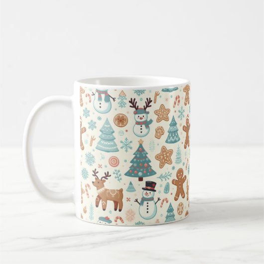 Mug Collection de Motifs de vacances (Gauche)