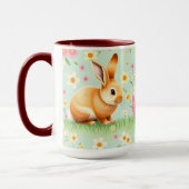Mug Collection de Pâques de lapin de vacances moderne (Gauche)