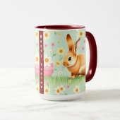 Mug Collection de Pâques de lapin de vacances moderne (Devant droit)