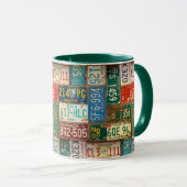 Mug Collection de plaques de licence rouillées (Devant droit)