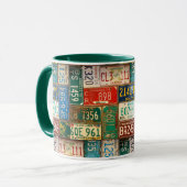 Mug Collection de plaques de licence rouillées (Devant gauche)