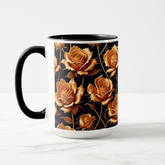Mug Collection de Roses de luxe branché Boho Gold (Gauche)