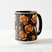 Mug Collection de Roses de luxe branché Boho Gold (Devant droit)