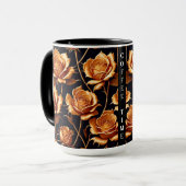 Mug Collection de Roses de luxe branché Boho Gold (Devant gauche)