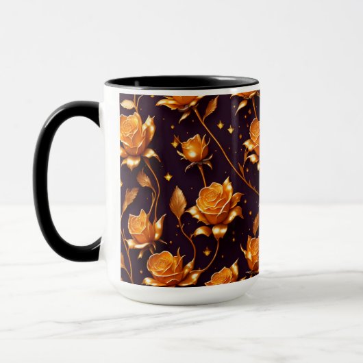 Mug Collection de Roses de luxe Gold Boho tendance (Gauche)