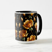 Mug Collection de Roses d'or Boho de luxe moderne (Devant droit)