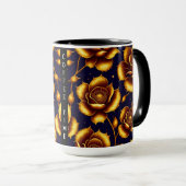 Mug Collection de Roses d'or Boho moderne (Devant droit)