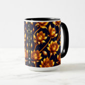 Mug Collection de Roses d'or de luxe moderne (Devant droit)