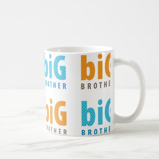 Mug COLLECTION DE SOINS - grand frère {aqua+orange} (Droite)