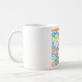 Mug Collection de tampons Grunge couleur texte rétro (Gauche)