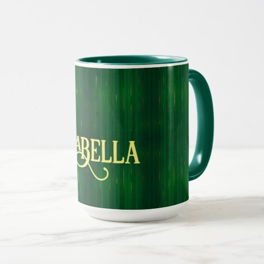 Mug Collection de Texture Vert Or tendance de luxe (Devant droit)