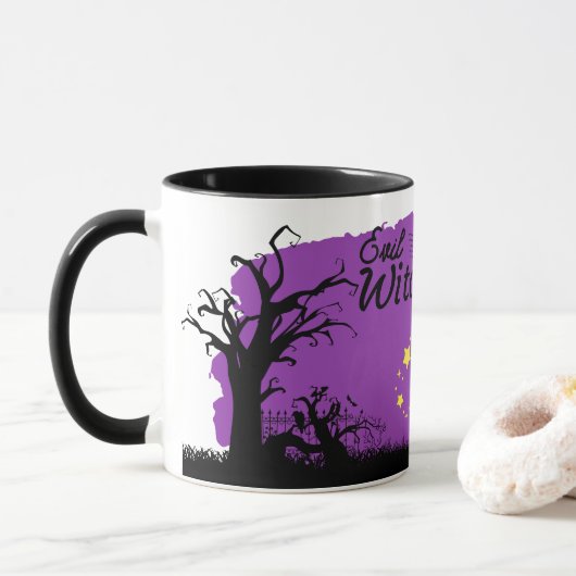 Mug Collection de timbres Halloween "Evil Witch" (Avec donut)