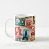Mug Collection de timbres vintage (Gauche)