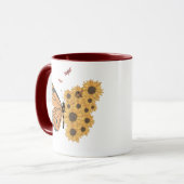 Mug Collection de tournesol moderne Papillon et libell (Devant gauche)