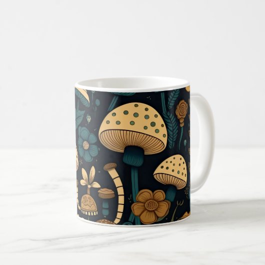 Mug Collection d'illustrations de champignons (Devant droit)
