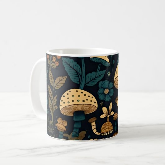 Mug Collection d'illustrations de champignons (Devant gauche)