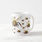 Mug Collection d'illustrations détaillées d'abeilles (Devant droit)