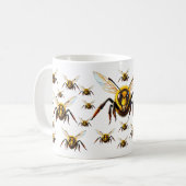 Mug Collection d'illustrations détaillées d'abeilles (Devant gauche)