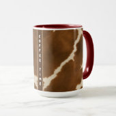 Mug Collection en cuir moderne Elégante Vache Faux (Devant droit)