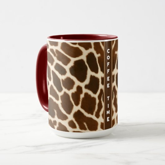 Mug Collection en cuir tendance et élégante Vache Faux (Devant gauche)