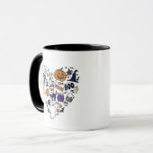 Mug Collection en forme de coeur Sorcières Citrouilles (Devant gauche)