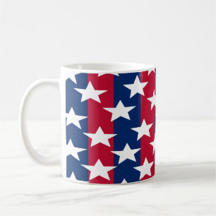 Mug Collection Étoiles Rouge Blanc Bleu Patriotiques