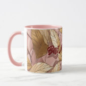 Mug Collection Feuille tendance de Boho Rose Rose rose (Gauche)