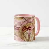 Mug Collection Feuille tendance de Boho Rose Rose rose (Devant droit)