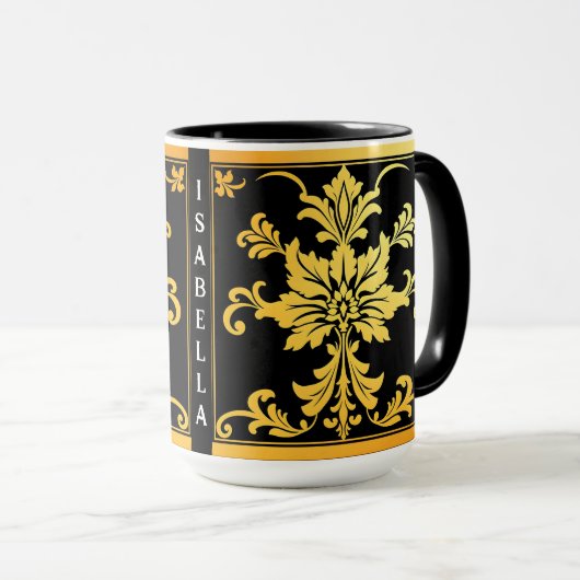 Mug Collection florale tendance de luxe (Devant droit)