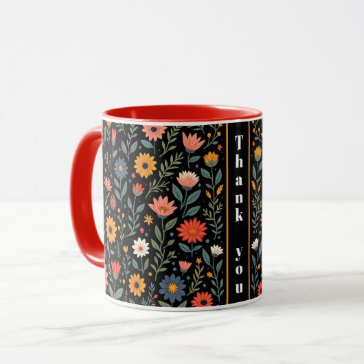 Mug Collection florale Vintage tendance (Devant gauche)