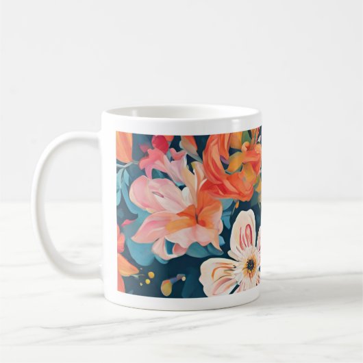 Mug Collection florissante d'Arts numériques floraux (Gauche)