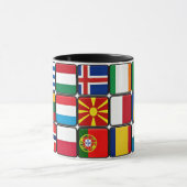 Mug Collection internationale du drapeau, drapeaux du  (Centre)