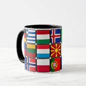 Mug Collection internationale du drapeau, drapeaux du  (Devant gauche)