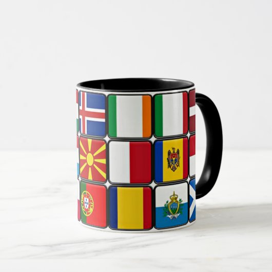 Mug Collection internationale du drapeau, drapeaux du  (Devant droit)