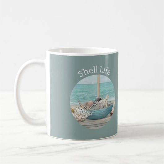 Mug Collection Life Shell Serenity en bord de mer (Gauche)