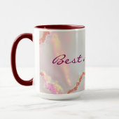 Mug Collection Luxe Moderne Rose Pâle Menthe Douce Or (Gauche)