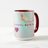 Mug Collection Luxe Moderne Rose Pâle Menthe Douce Or (Devant droit)
