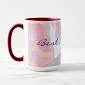 Mug Collection Luxe Moderne Rose Pâle Menthe Douce Or (Gauche)