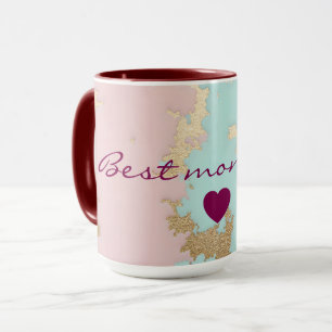 Mug Collection Luxe Rose Pâle Menthe Or Populaire