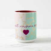Mug Collection Luxe Tendance Rose Pâle Menthe Douce Or (Centre)