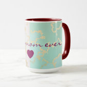 Mug Collection Luxe Tendance Rose Pâle Menthe Douce Or (Devant droit)