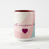 Mug Collection Moderne Abstraite Rose Pâle Menthe (Centre)