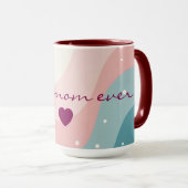 Mug Collection Moderne Abstraite Rose Pâle Menthe (Devant droit)