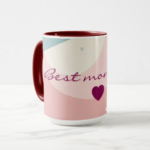 Mug Collection Moderne Abstraite Rose Pâle Menthe