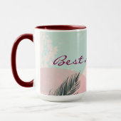Mug Collection Moderne Abstraite Rose Pâle Menthe (Gauche)