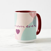 Mug Collection Moderne Abstraite Rose Pâle Menthe (Devant droit)